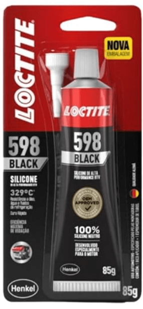 COLA598 - Cola Silicone Loctite 598 Black Alta Temperatura