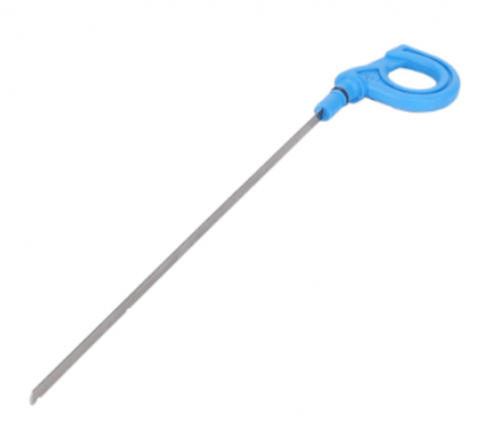 Vareta de nível de óleo do motor 836767743 utilizada para verificação do nível de óleo em tratores e máquinas agrícolas.