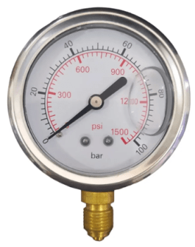 788151 - Manômetro Glicerina 100 Bar - 1500 Psi