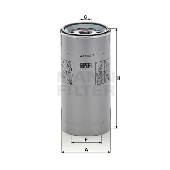 FILTRO DE COMBUSTIVEL SEDIMENTADOR DE AGUA JOHN DEERE S660 / S670 - AT365869 / WK1080/7X / P551858 