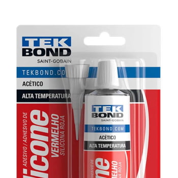 SILICONE VERMELHO/ TEKBOND/ ALTA TEMPERATURA/ JUNTA DE MOTOR/ CAIXA DE CAMBIO/ CARTER DE OLEO/ BOMBA D'AGUA/ TERMOSTATO/ ACÉTICO/ 